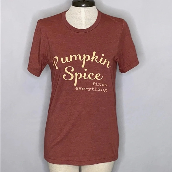 Bella Canvas Tops - Pumpkin Spice Tee Shirt - Size Small